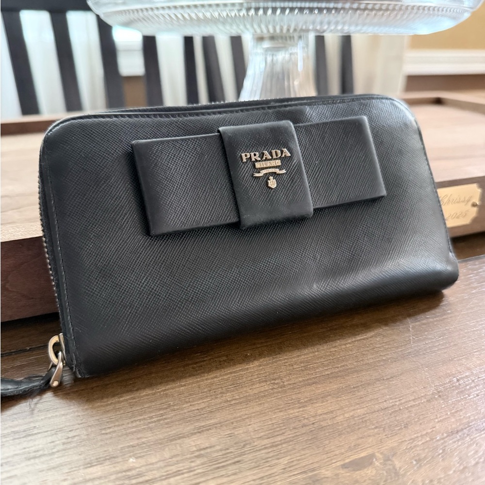 Prada Black Saffiano Leather Wallet